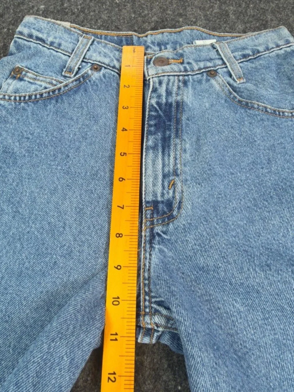 Levi's 550 Vintage 90s Blue Cotton Shorts W27 Relaxed Orange Tab NOS